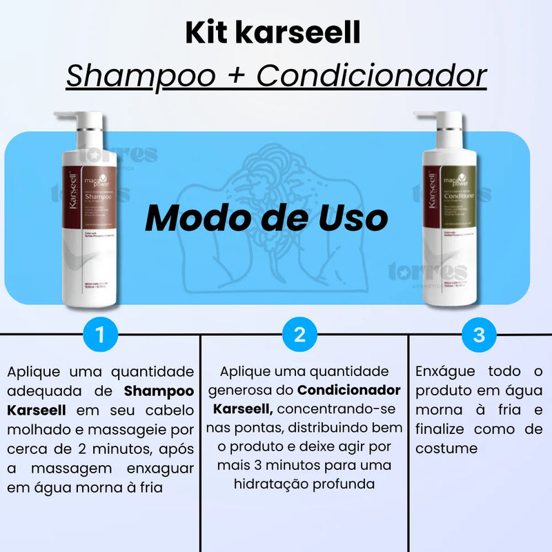 Dupla Karseell: Shampoo + Condicionador